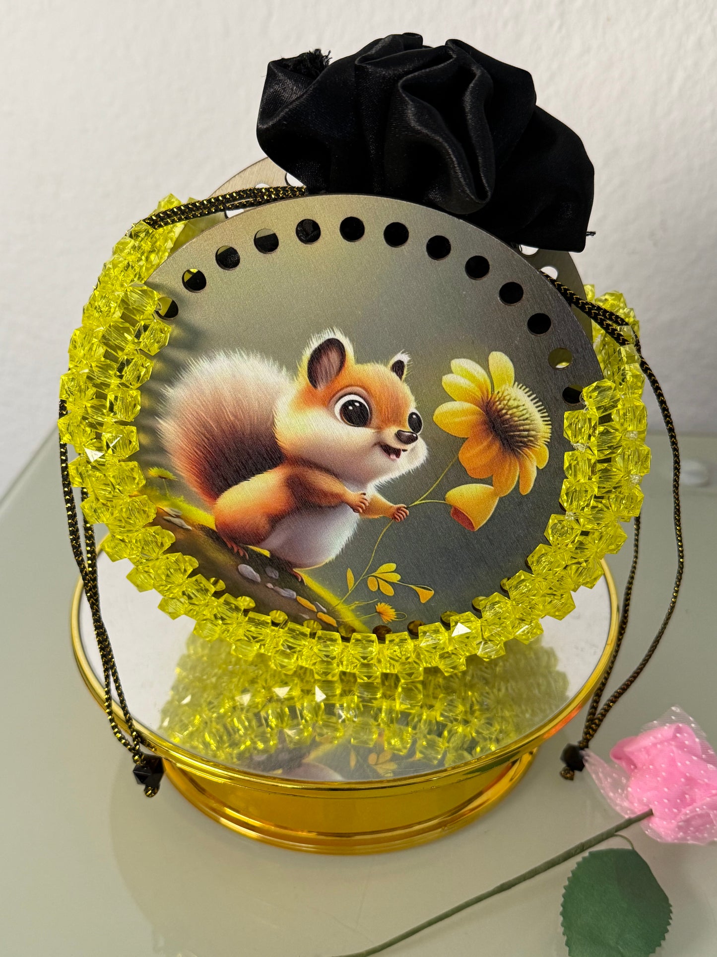 Sac rond en perles