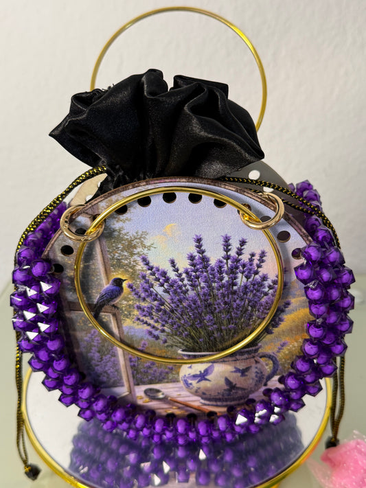 Sac rond en perles