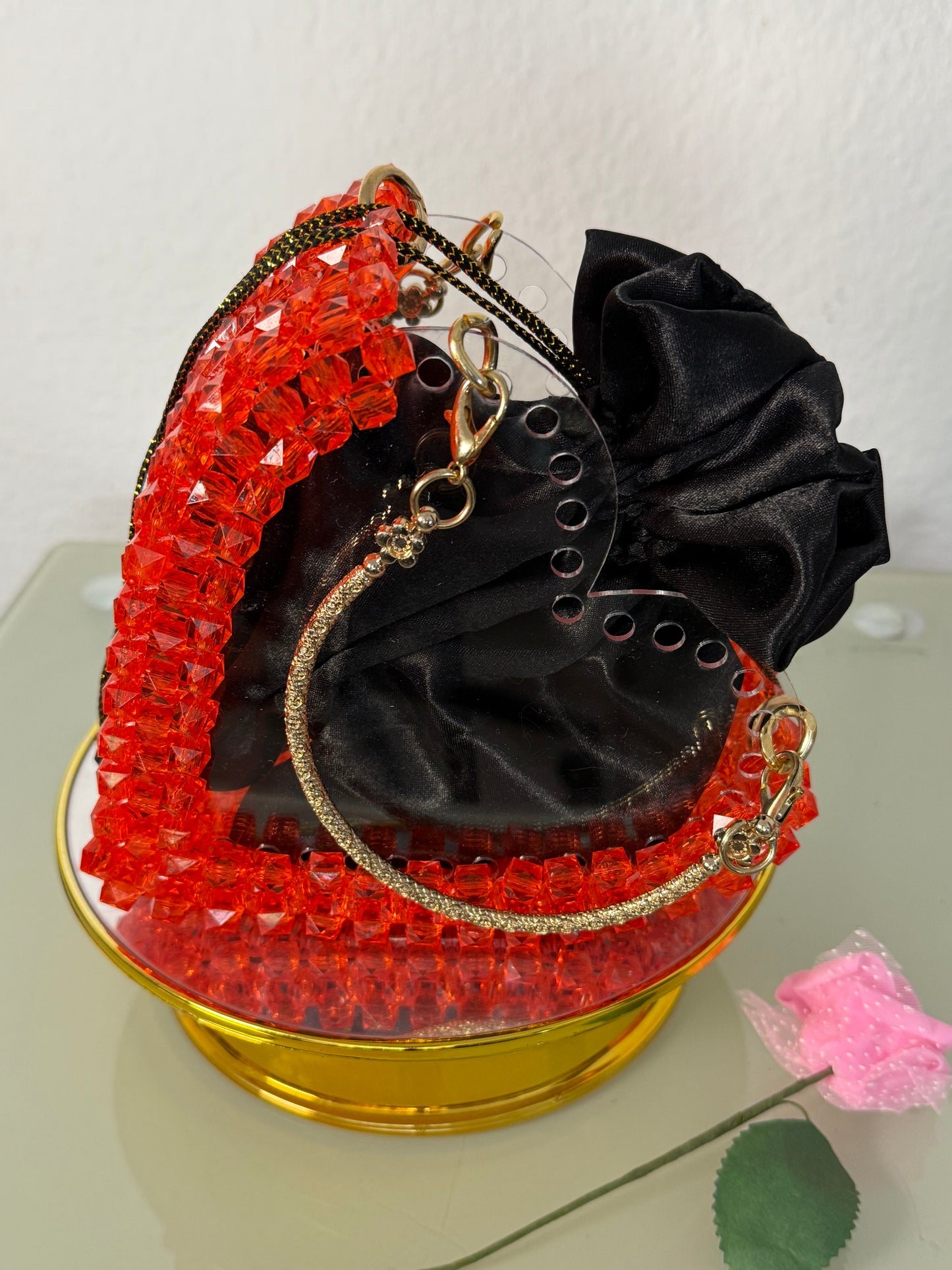 Sac en perles – Forme cœur